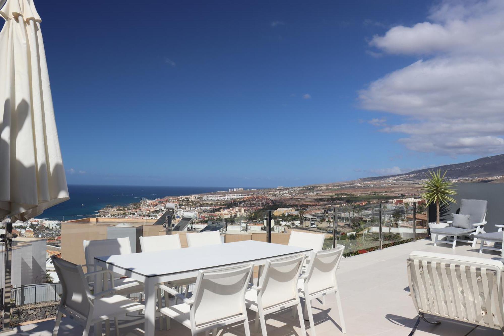 Azure Sky Villa - Panoramic Ocean View, Luxury, San Eugenio Costa Adeje  Ngoại thất bức ảnh
